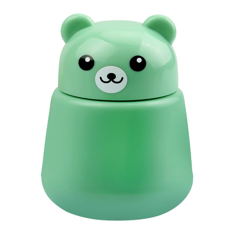 Bojueshaw Pill Crusher,Lovely Bear Shape Pill Grinders,Pill Crusher,Portable Grinder Container Storage Box for Tablets,Medicine(Green)